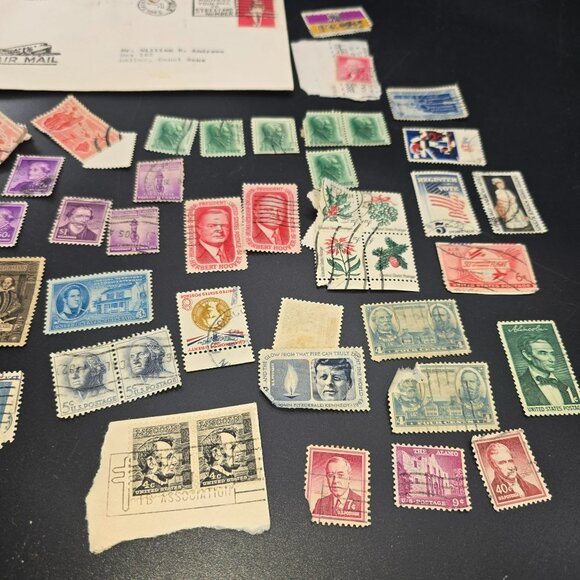 Vintage US Postage Stamp Collection Air Mail Envelopes Historical Lot LI3039 - Picture 7 of 10